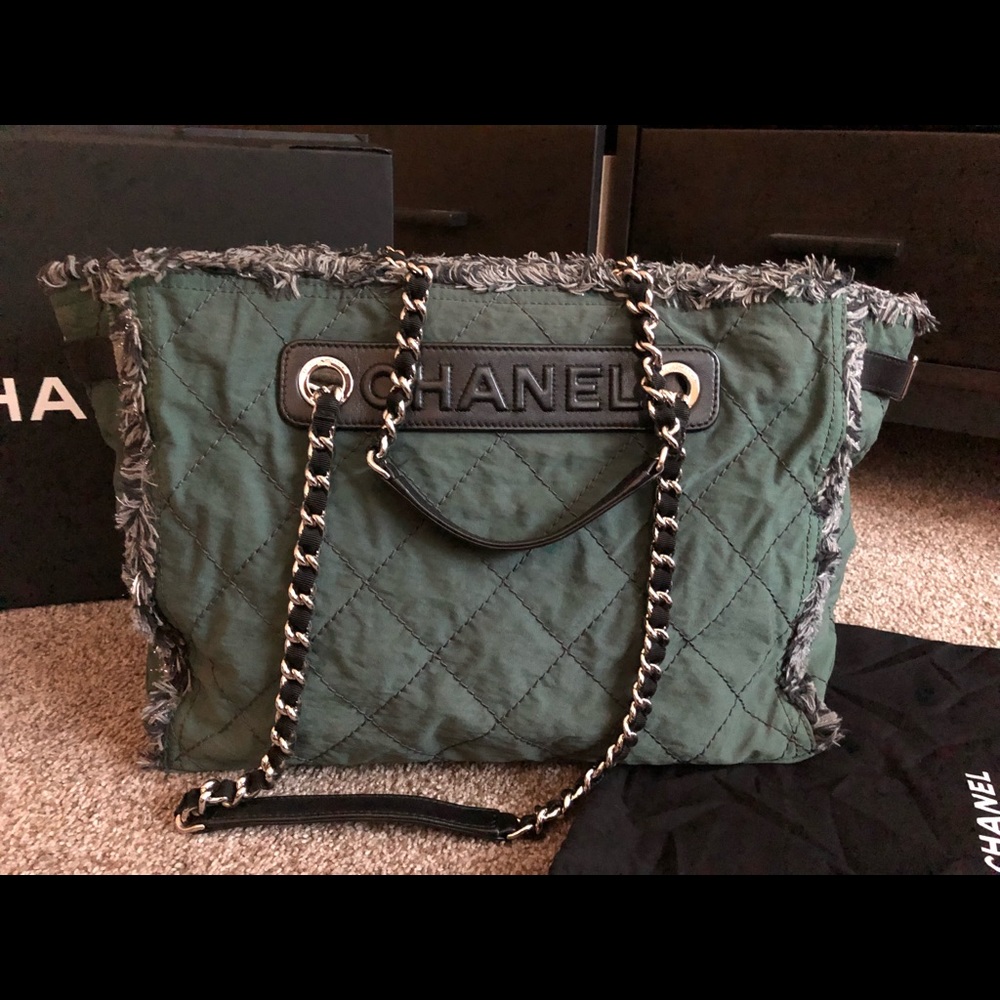 Chanel deauville tote gently used 100% authentic
